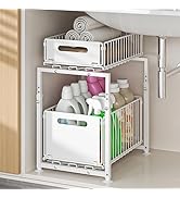 Amazon.co.jp: SVOHZAV シンク下 収納 スライド2段式 洗面台下 高さ